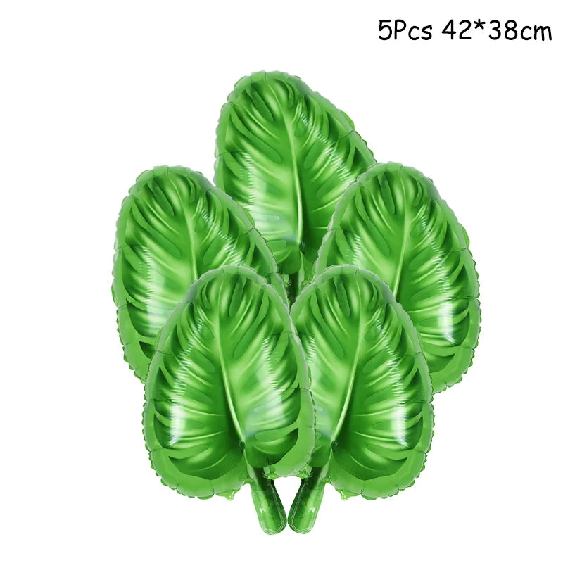 Jungle party green latex balloons