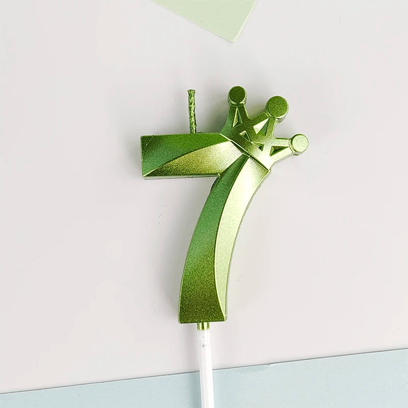 Green Crown Candle 0-9