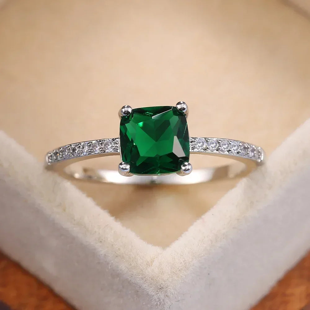 Zaitina green Zirconia crystal ring