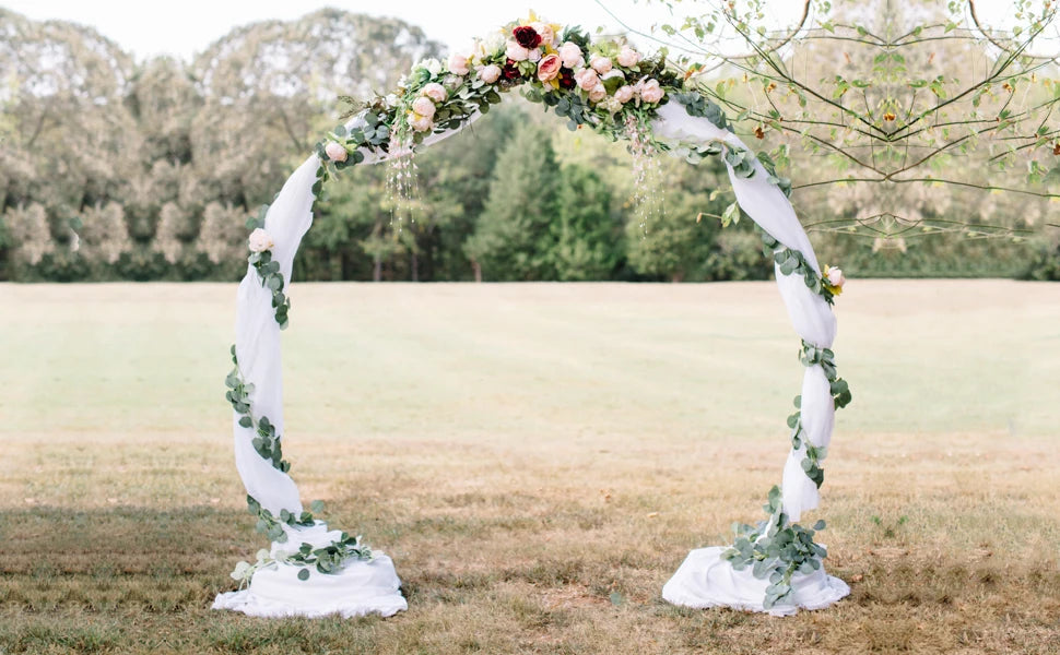 Large dubbel round metal backdrop stand archway