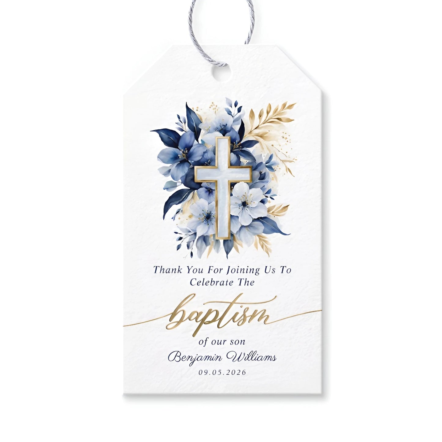 Custom name tag Baptism or Confirmation 50pcs