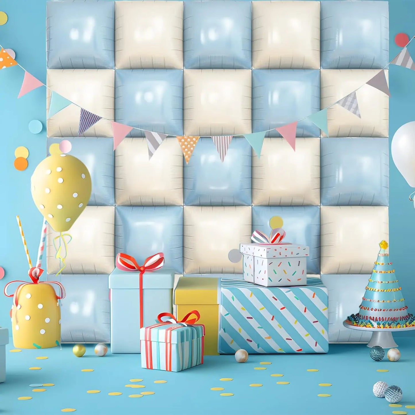 Wall square double-sided balloons 50 pieces