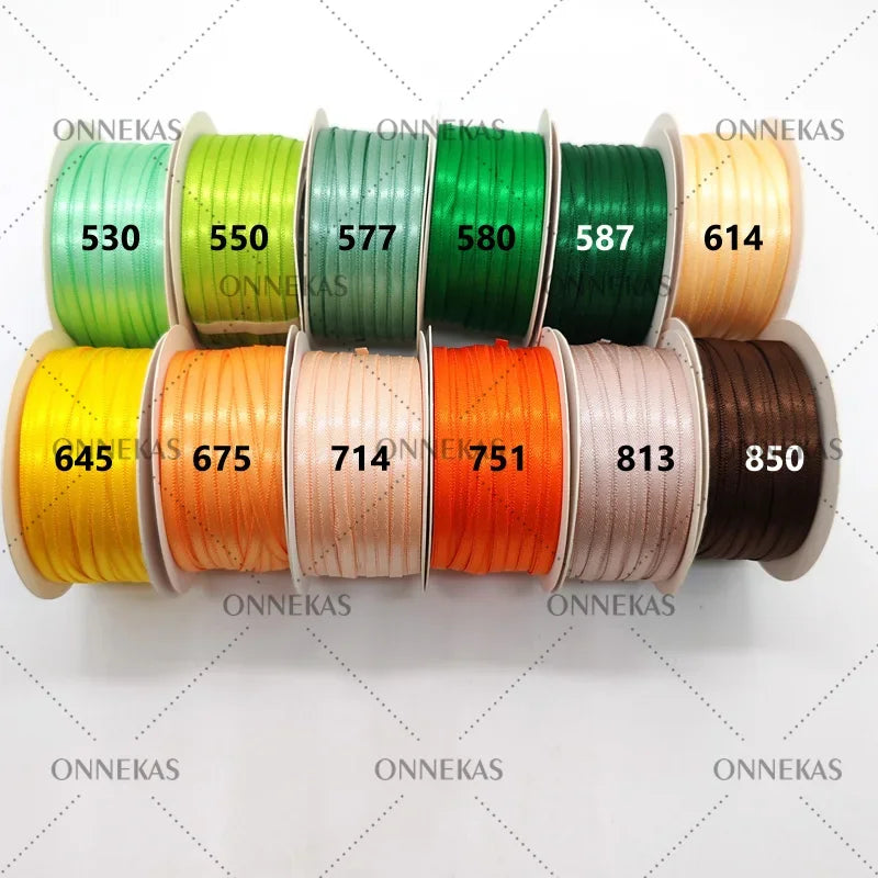 Satin ribbon 100% polyester (45M) 3mm
