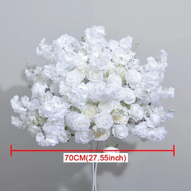 White Cherry blossom row runner flower