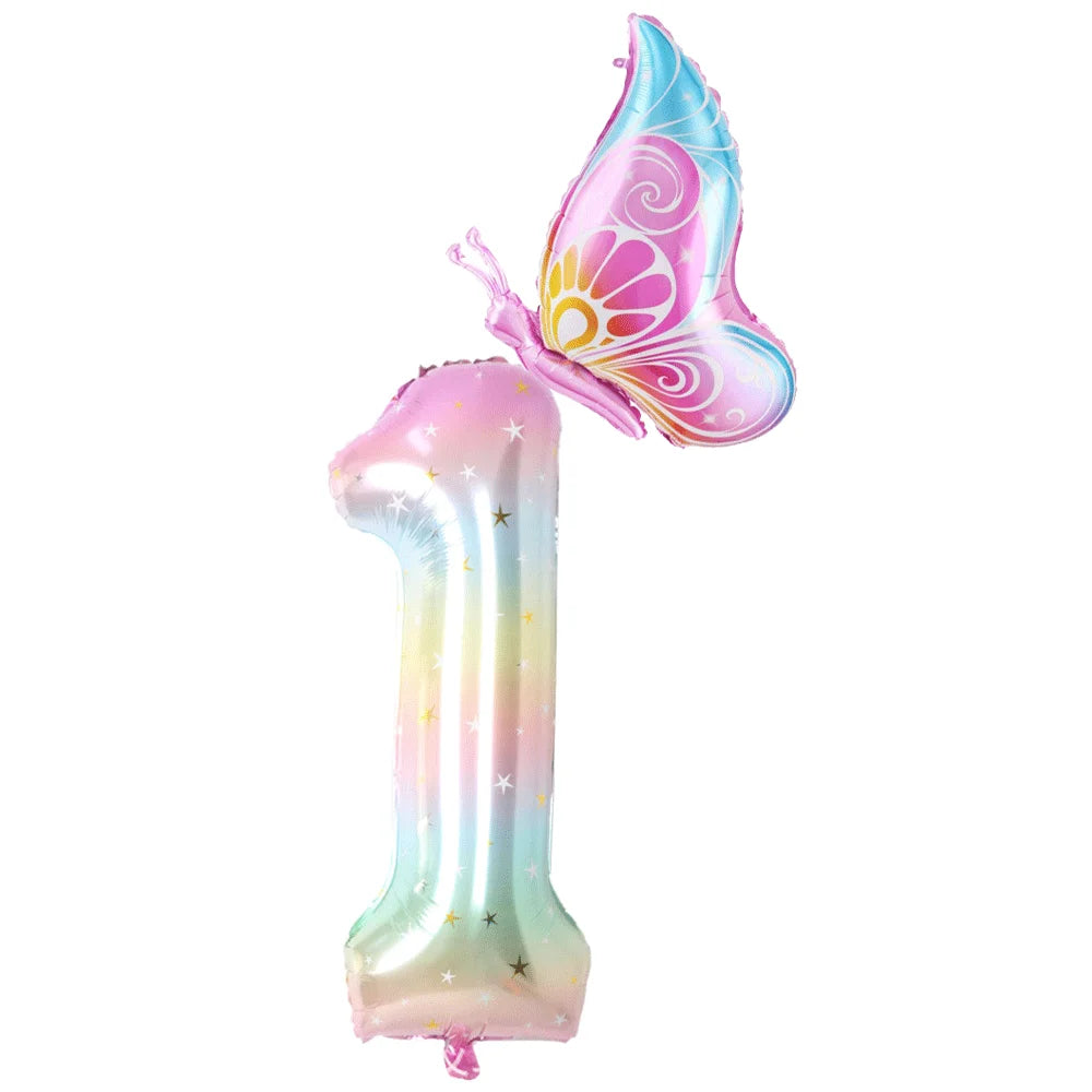 Colorful Gradient Number Balloon 40Inch
