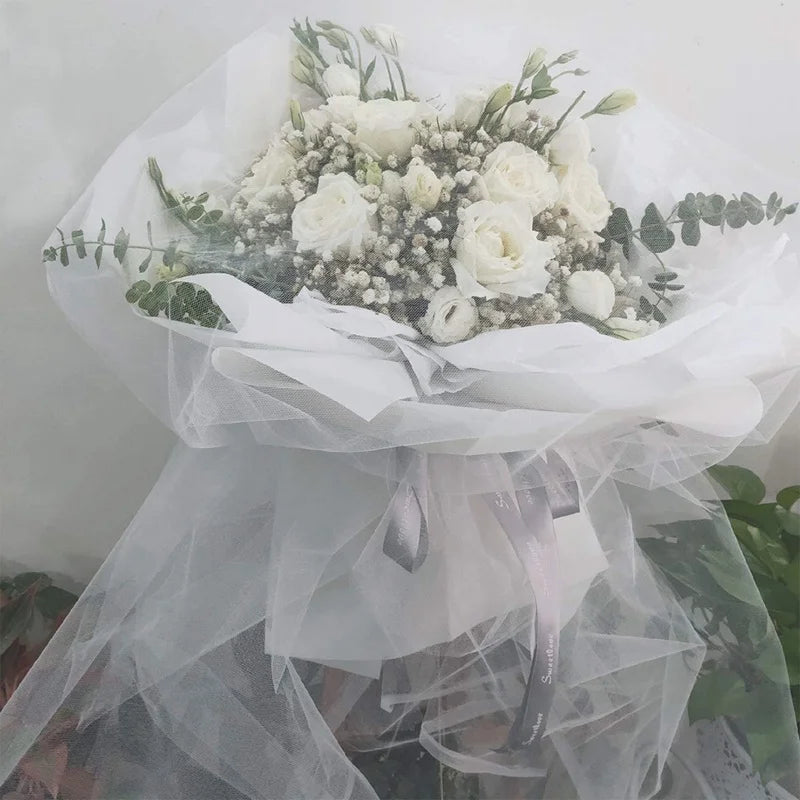 Crystal wedding tulle fabric 5/10M
