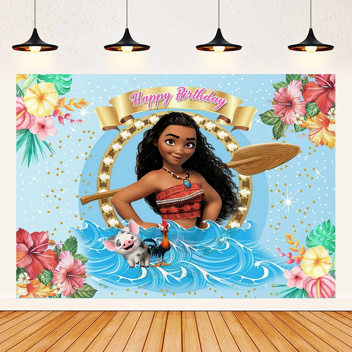 Moana theme background decoration