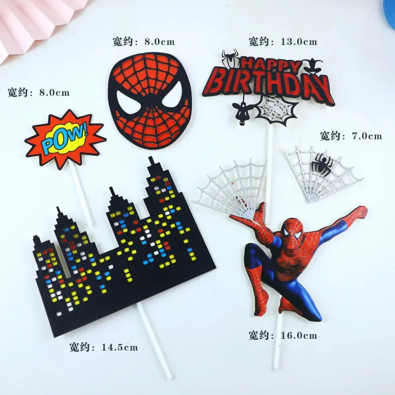Spiderman cake topper decorations