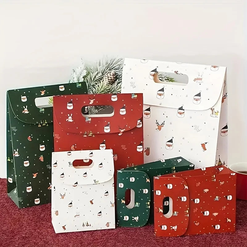 6/12pcs Festive Christmas Bags