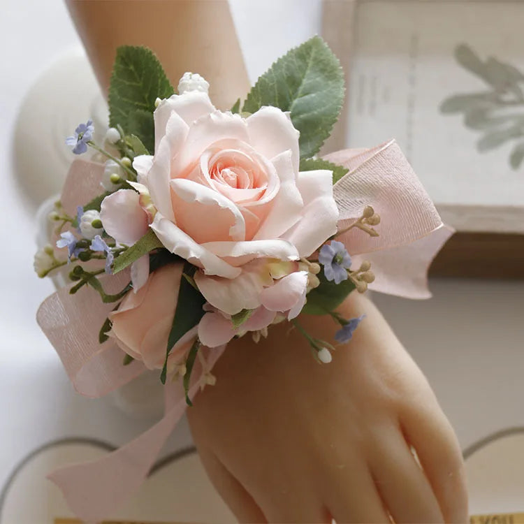Bracelet FlowerCorsage Bridesmaid Sisters