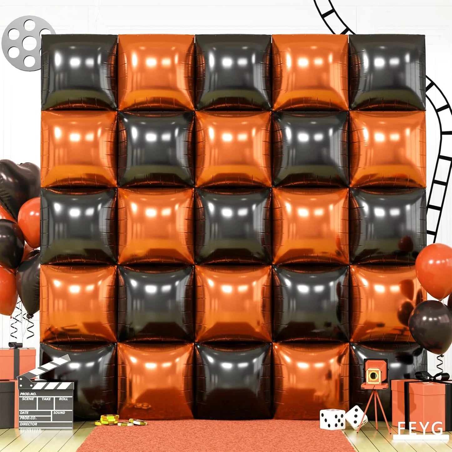 Wall square double-sided balloons 50 pieces