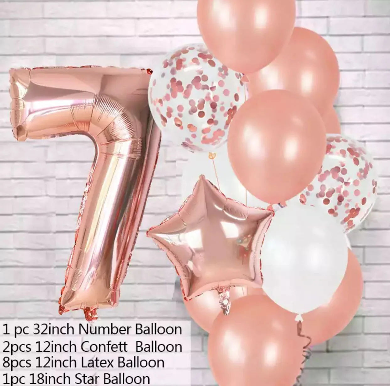 Balloons Number set / 12Pcs