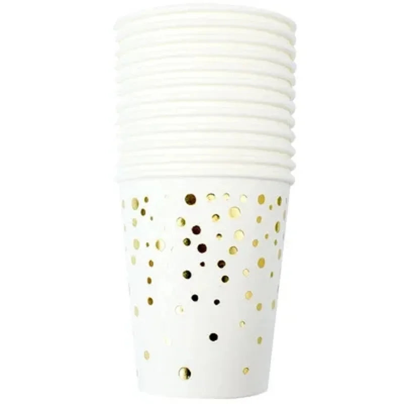 Gold Polka Dot Party Tableware Set