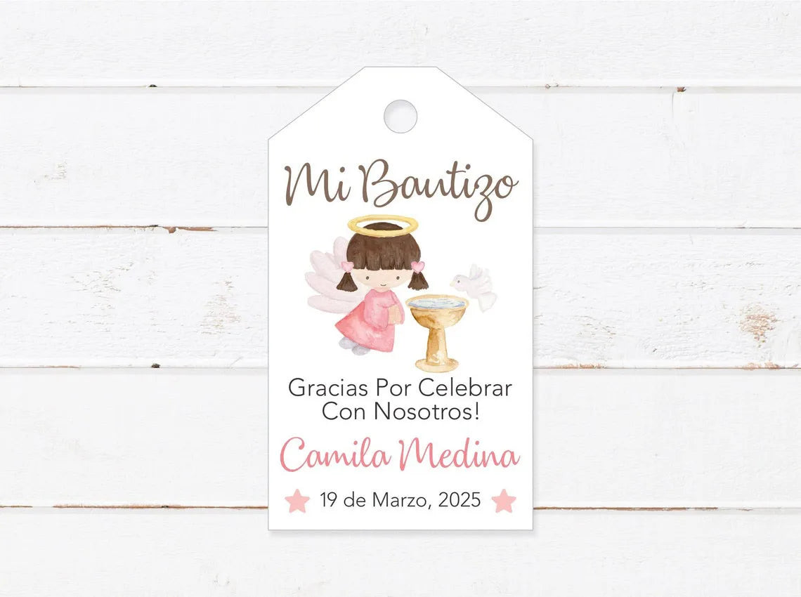 Custom tags Baptism Holly Communion, 100 pieces