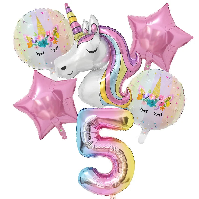 Rainbow Unicorn Balloon 32 inch 1Set