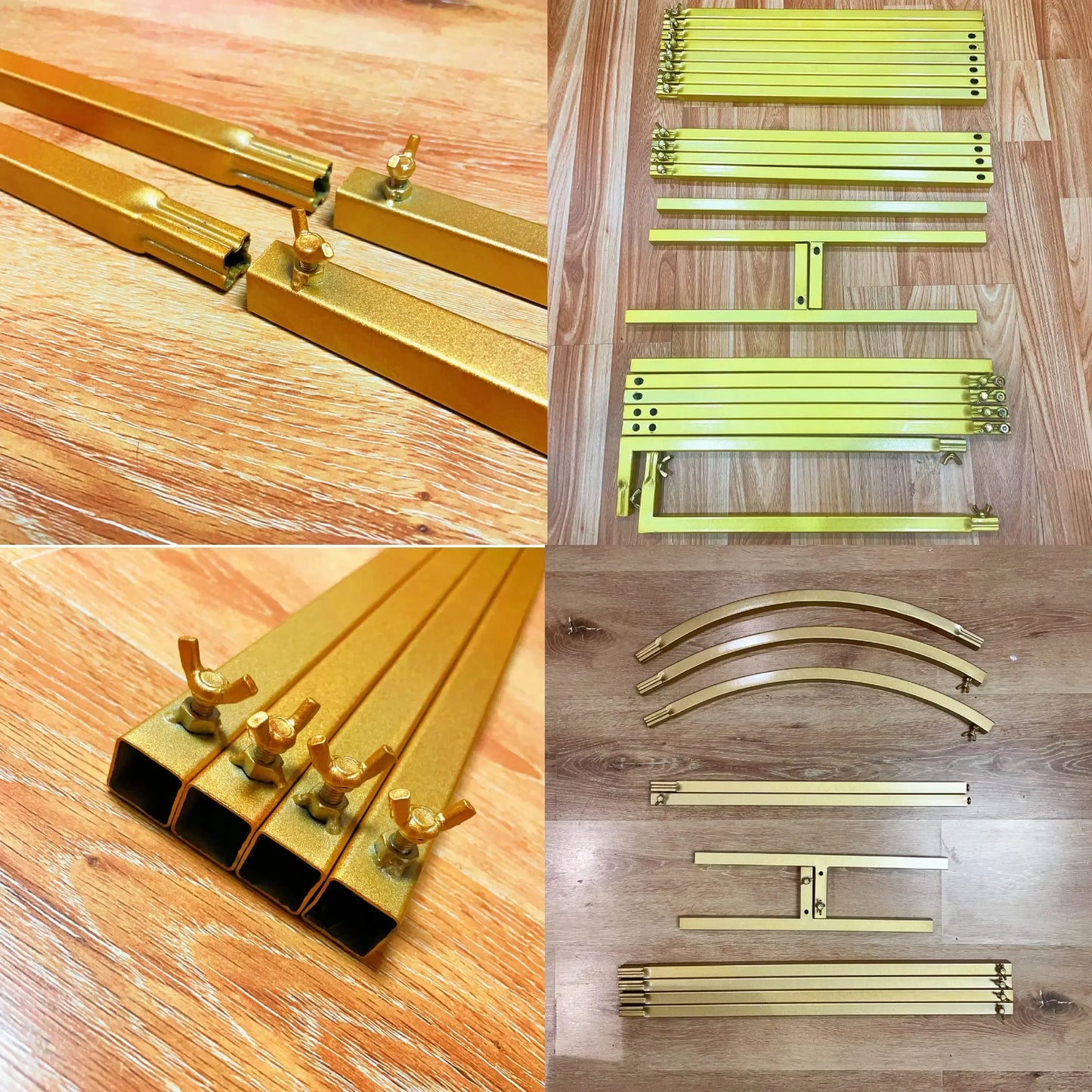 Set of gold Arch backdrop stands, decoration