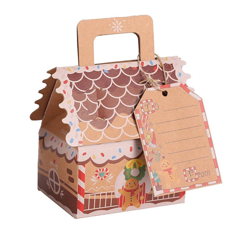 Xmas Party Gift Boxes – 5/10pcs Gingerbread & Snowman”