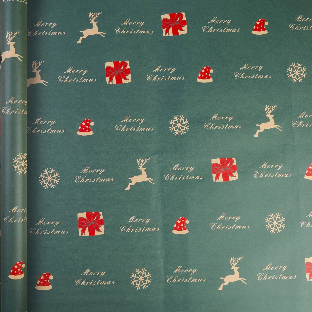 10/1PCS Christmas Kraft Wrap