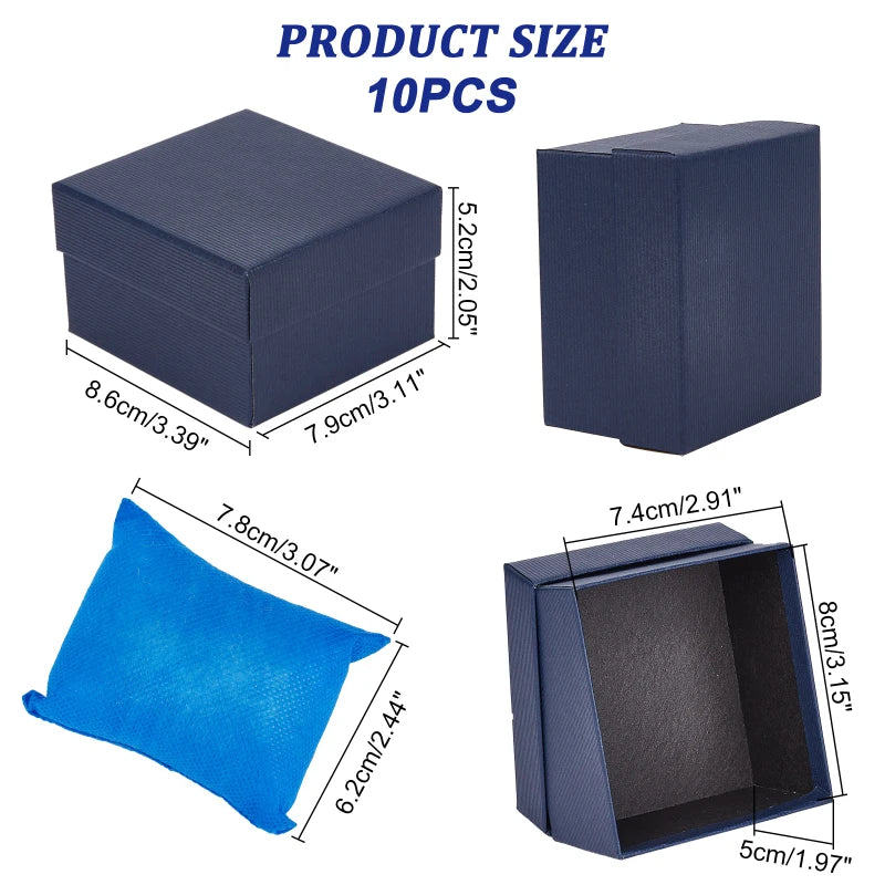10 Pcs Black single watch box 3.4 x3x2