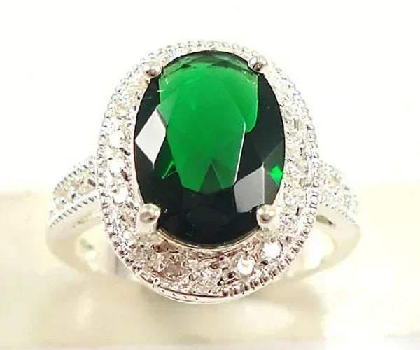 Zaitina green Zirconia crystal ring