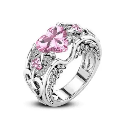 Elis heart Zircon ring