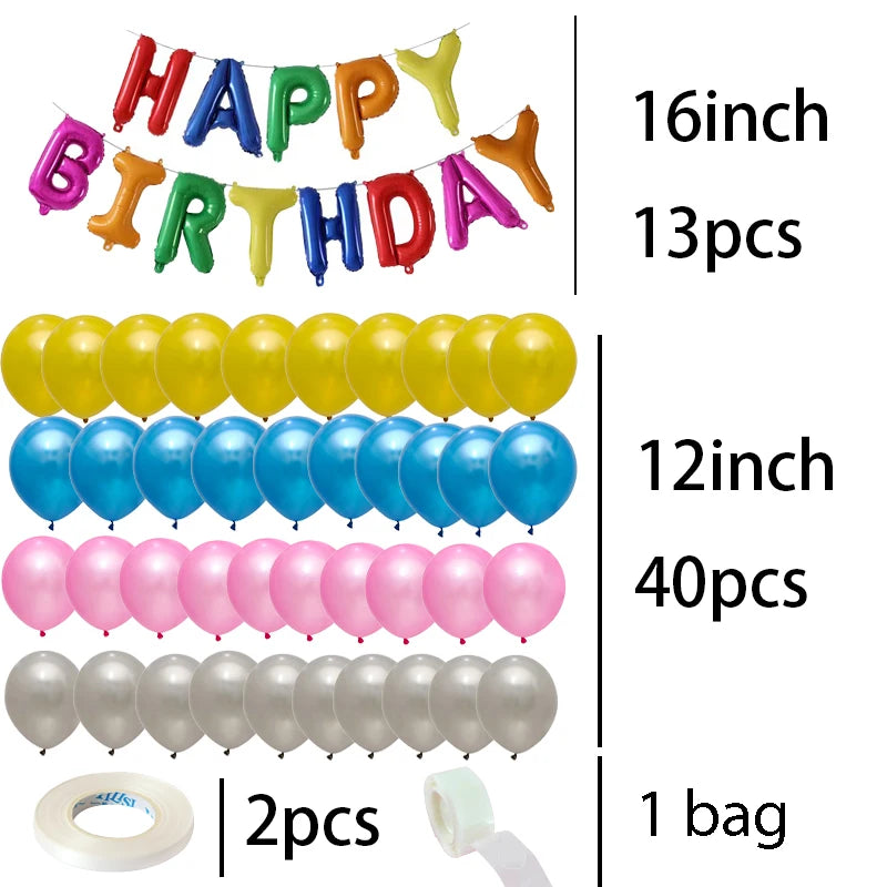 Happy birthday party celebration decoration 56pcs