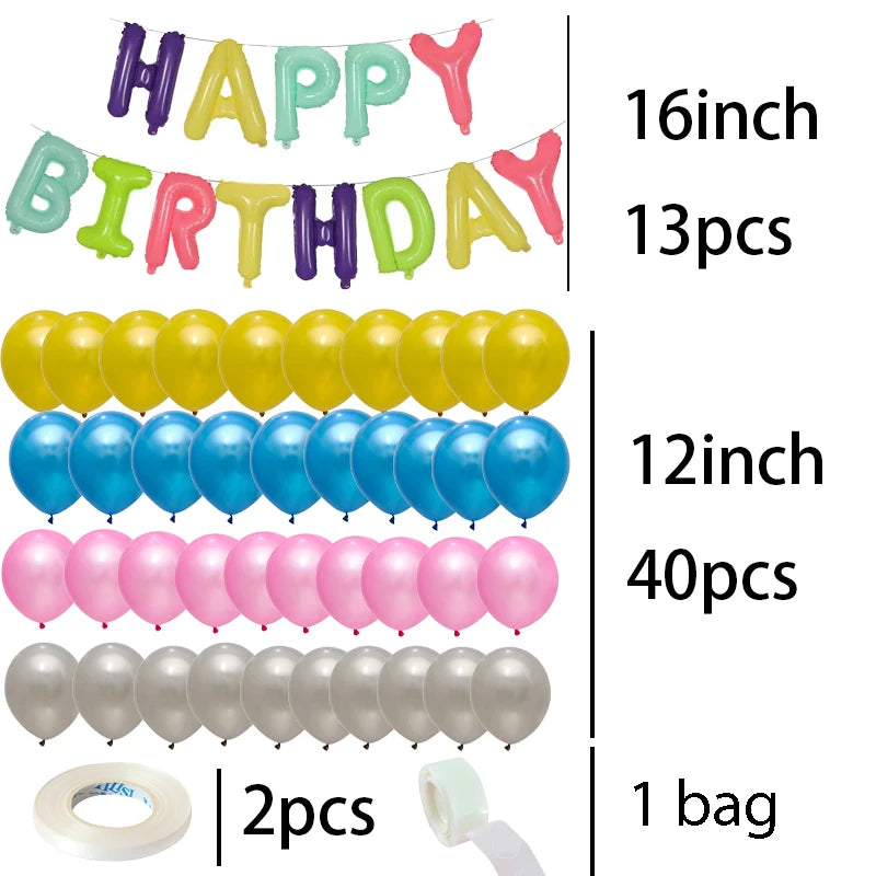 Happy birthday party celebration decoration 56pcs