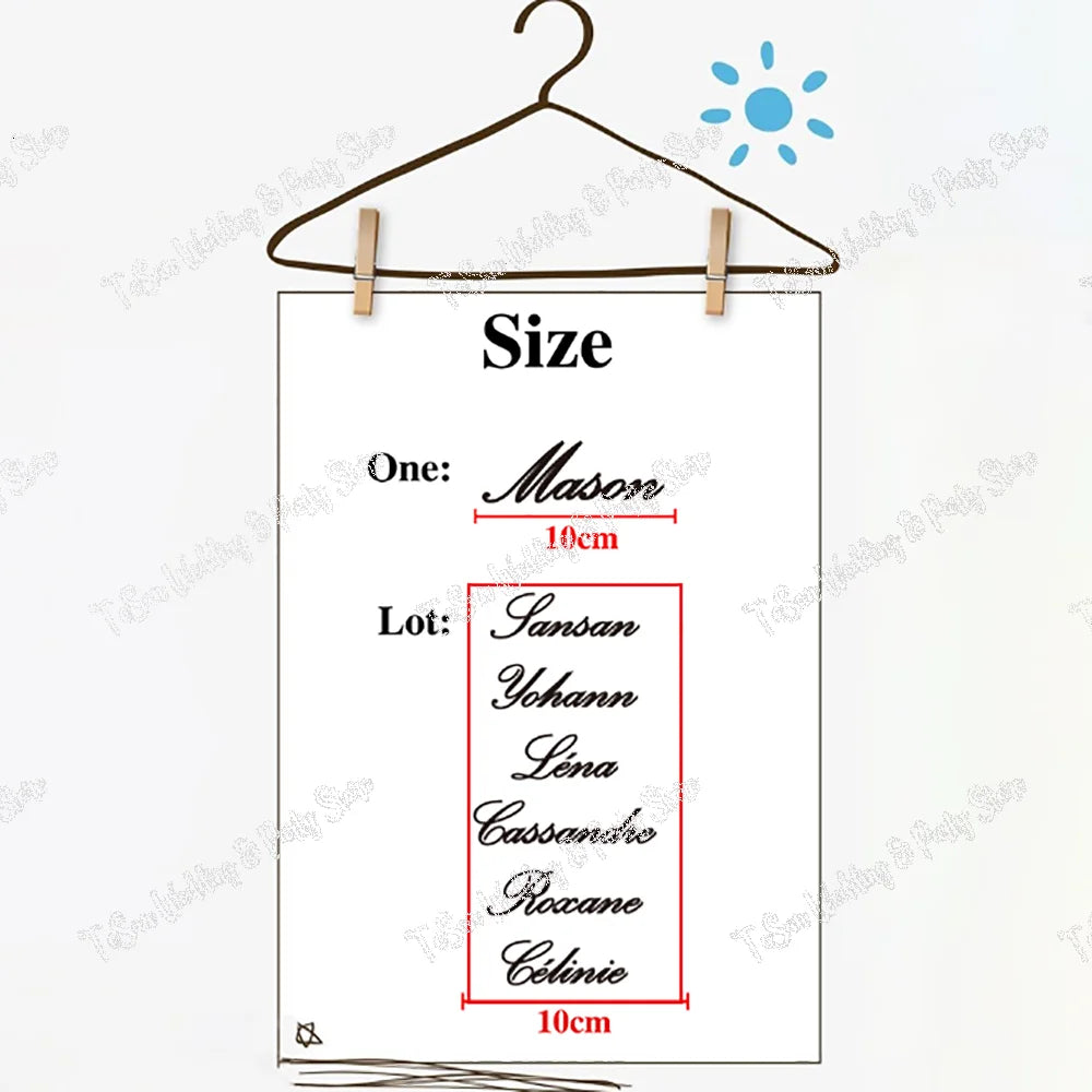 Custom name wooden baptism decoration 1Pc