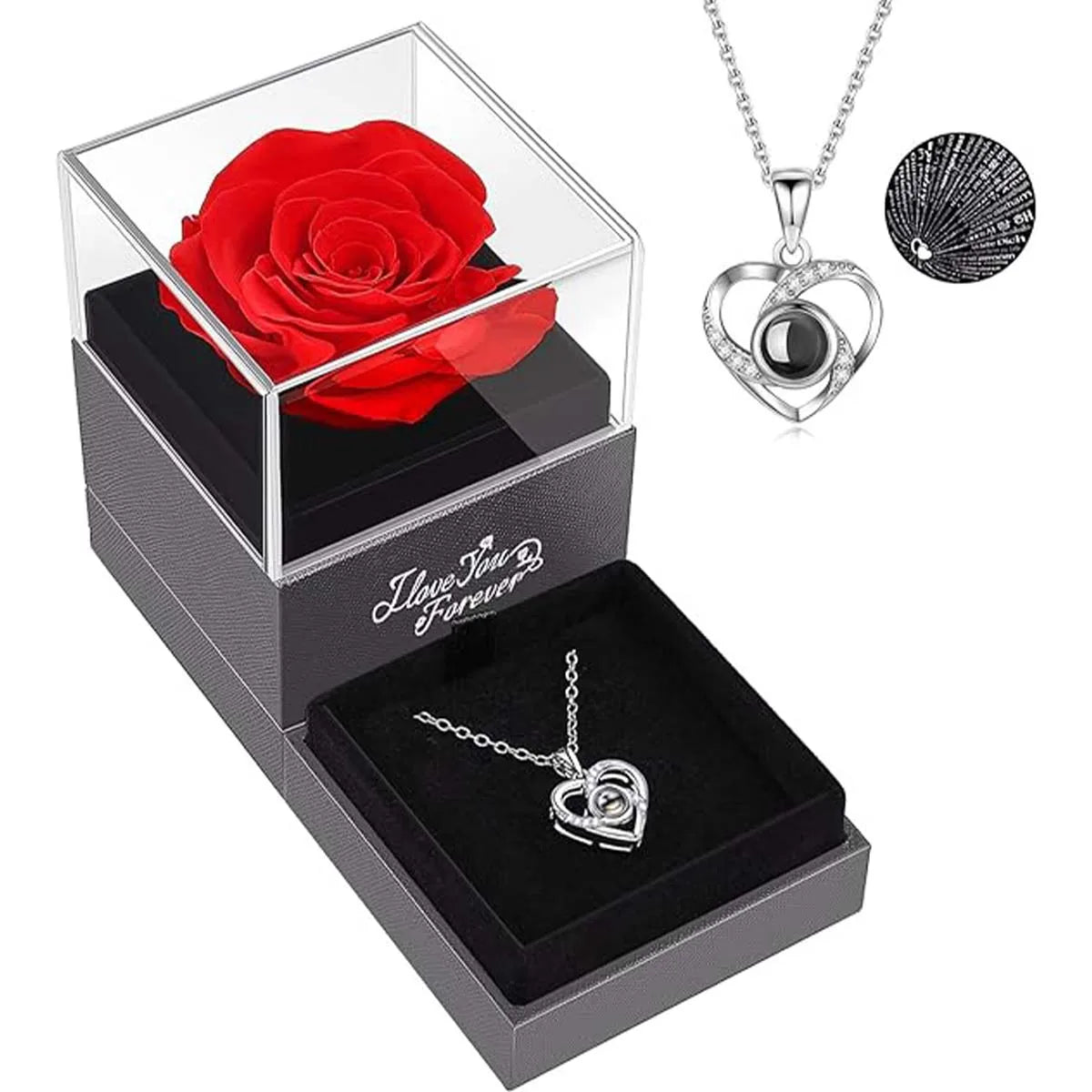 Flower love necklace box