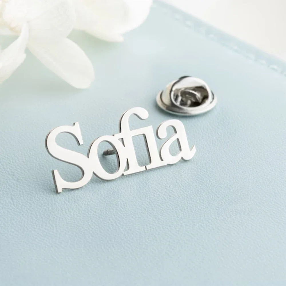 Brooches custom name personalized for Jacket men
