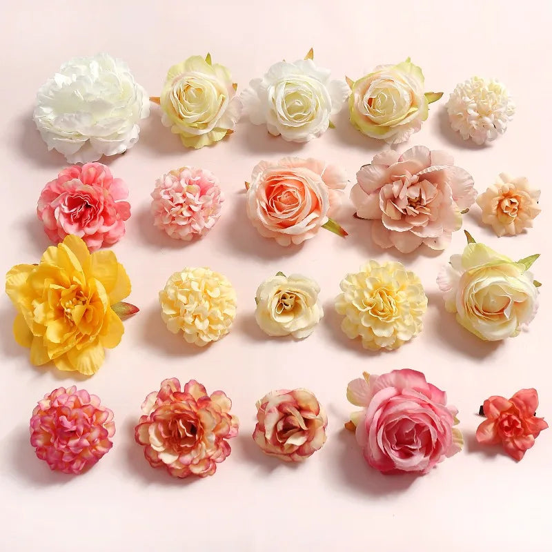 Mixed Rose silk fake flowers for decoration