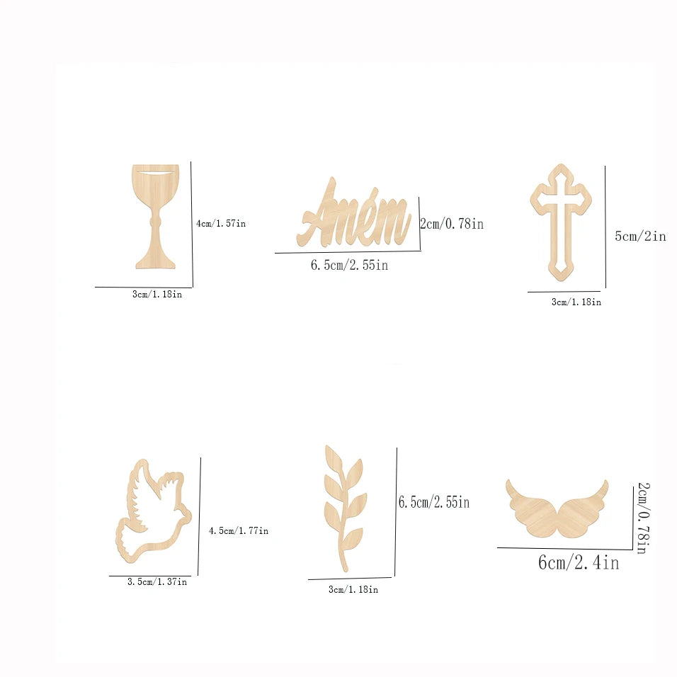 Baby Shower, baptism , communion Cake Topper 6PCS