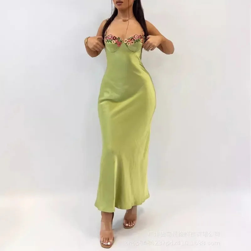 Sima Satin Slim Dress