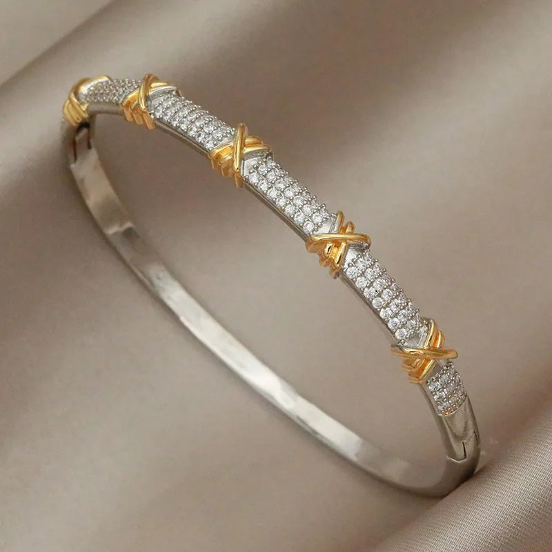Sabina zircon & crystal bangles & bracele