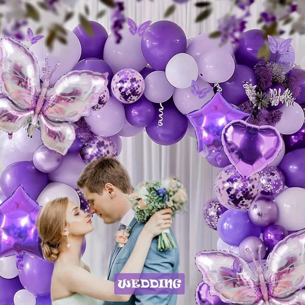 Purple balloon set 126pcs