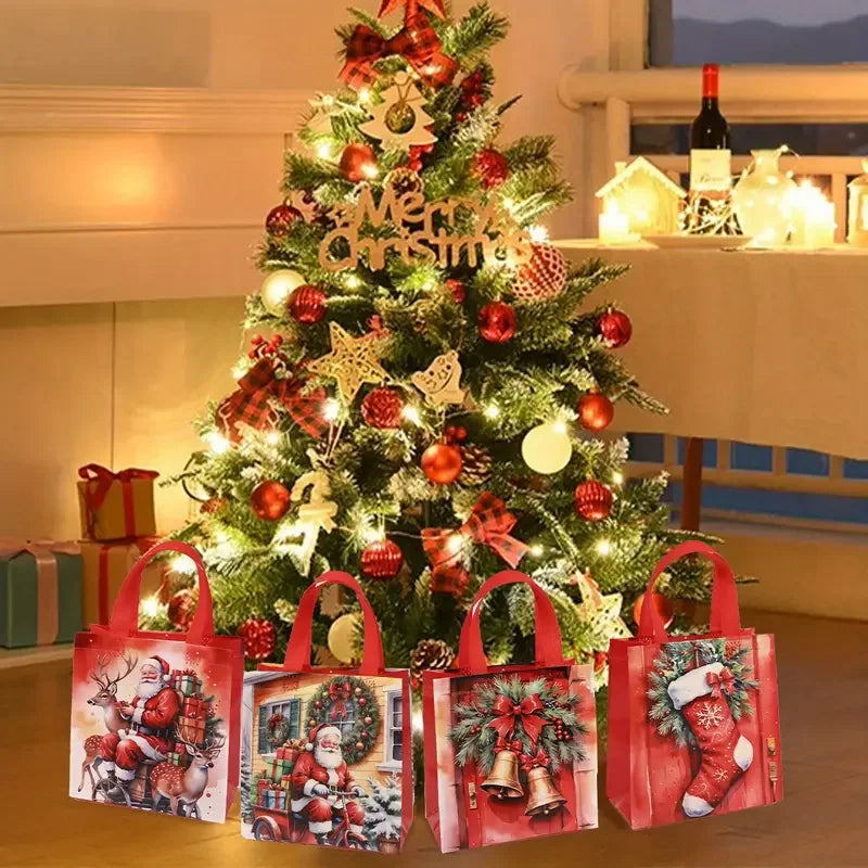 4pcs Xmas Gift Bags with Handles