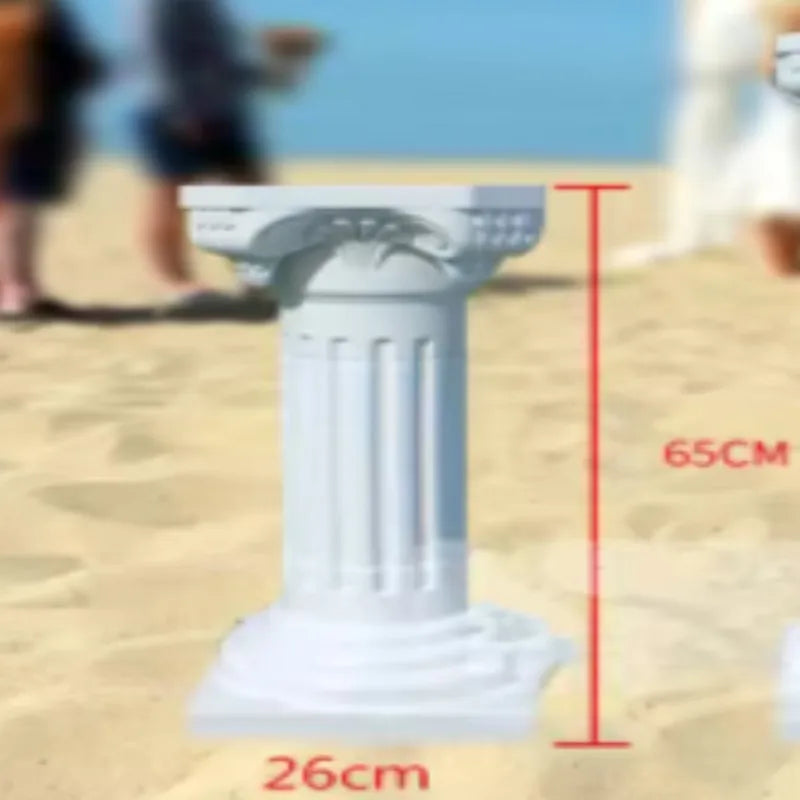 Roman plastic white pillars for decoration 65cm 113cm