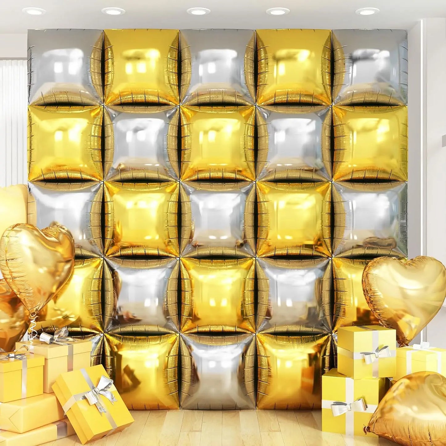 Wall square double-sided balloons 50 pieces