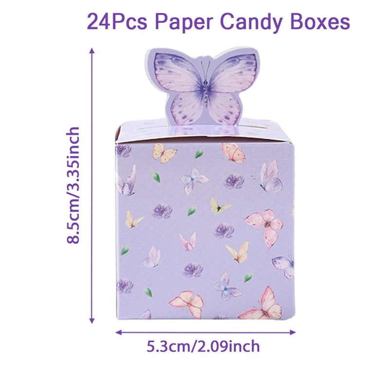 Candy gift box Butterfly for Baby Shower decorations 12/24pcs