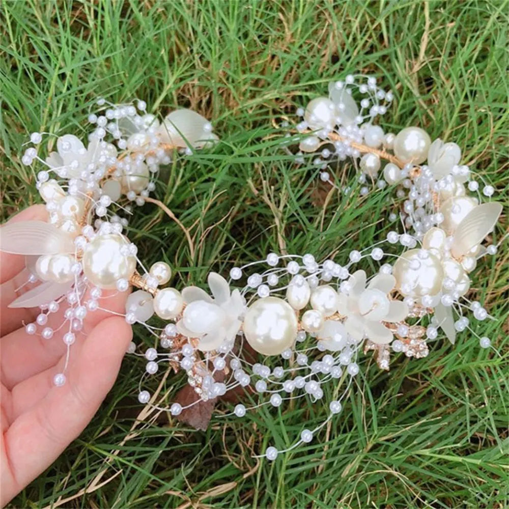 Hair Tiara Crystal & Pearl