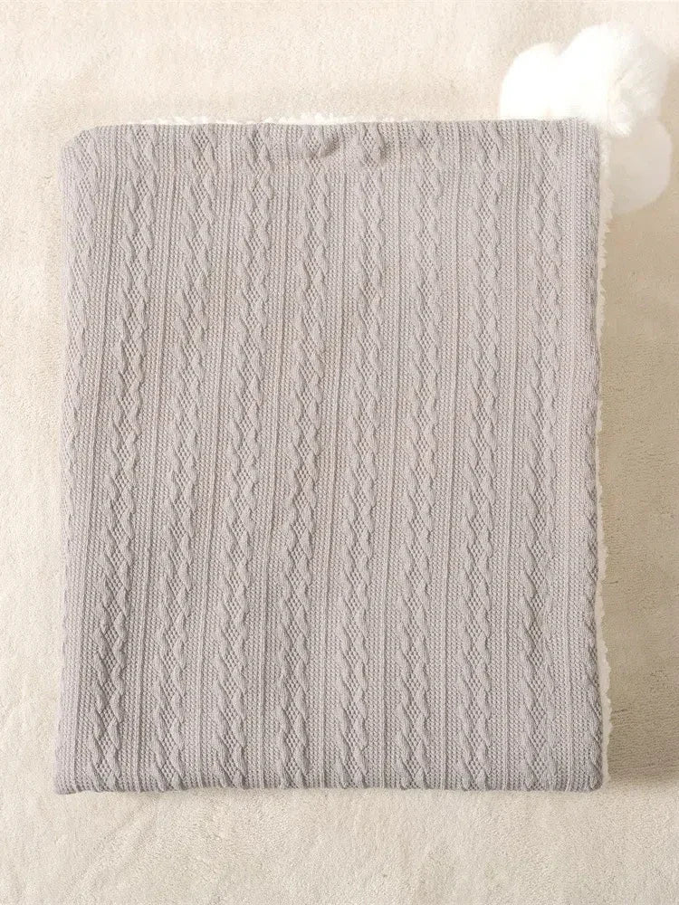Personalized name nursery baby blanket fluffy lamb wool qui