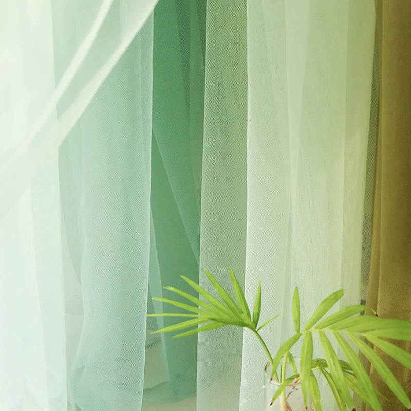Green soft mesh fabric for decoration