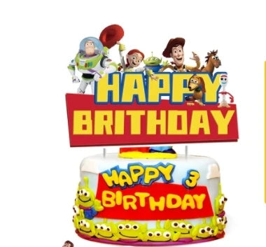 Caraktar cake decorations include cake topper