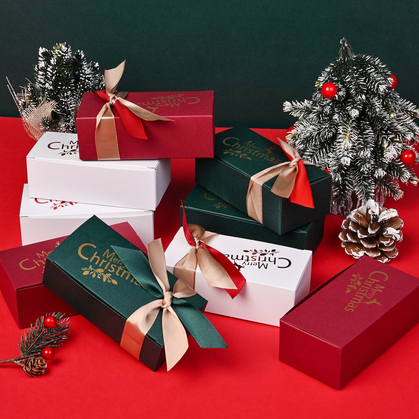 10pcs Merry Christmas Gift Boxes