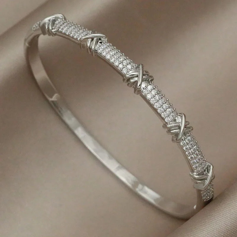 Sabina zircon & crystal bangles & bracele