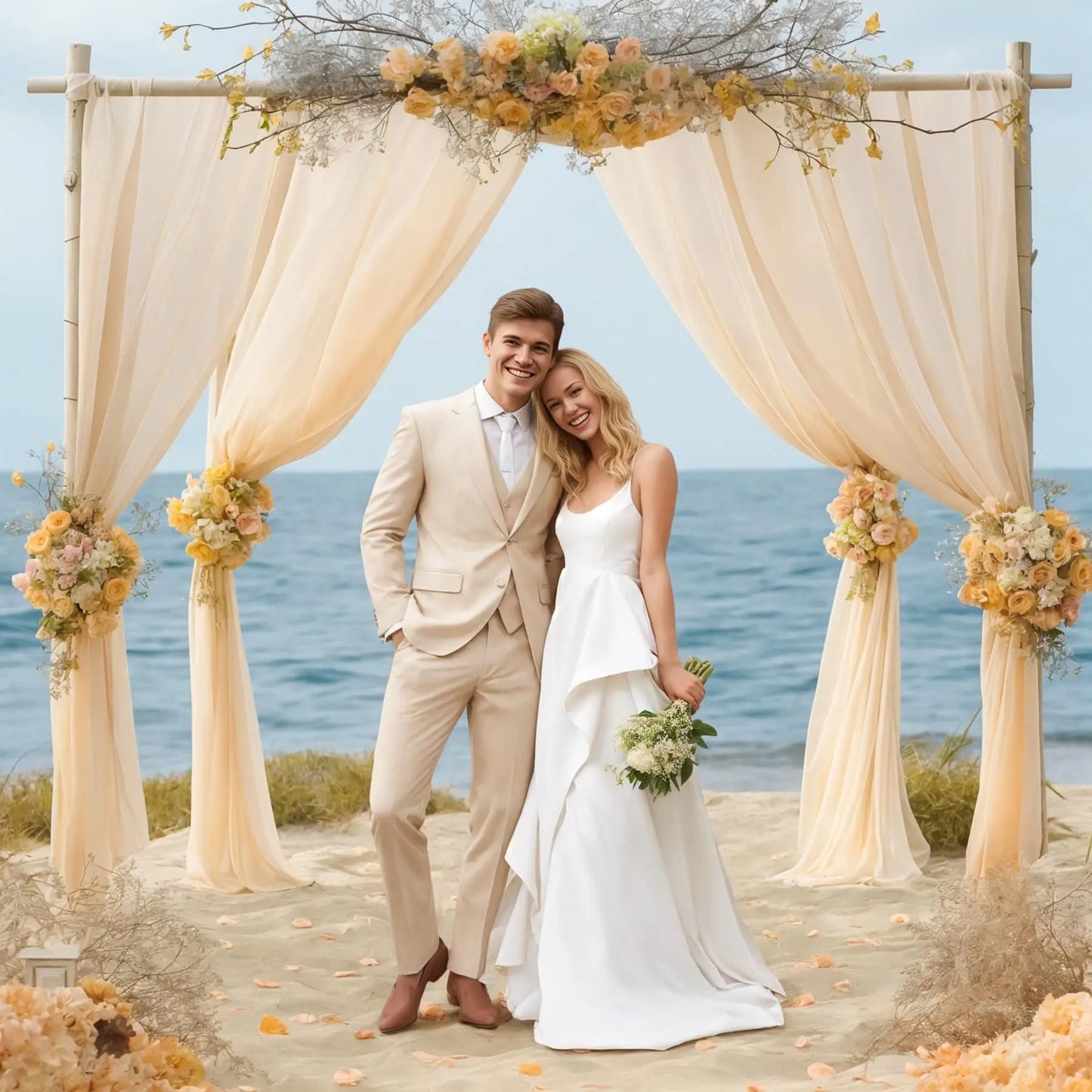 Chiffon Fabric Drapes for Wedding Arch 6/10M