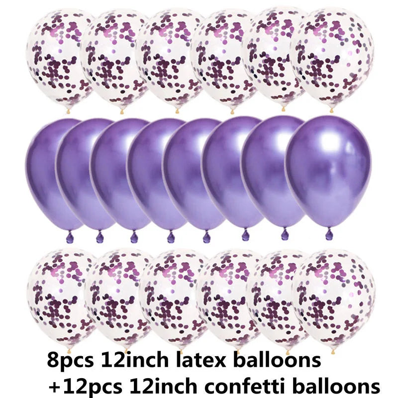 10/20PCS Star Confetti Latex Balloons