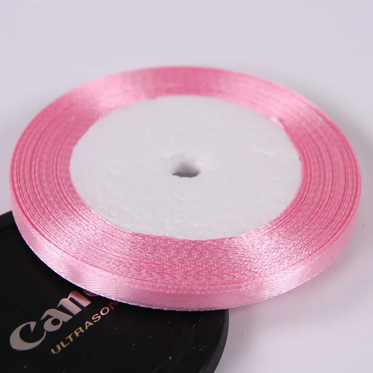 Silk Satin ribbons 22 meters/roll 6mm