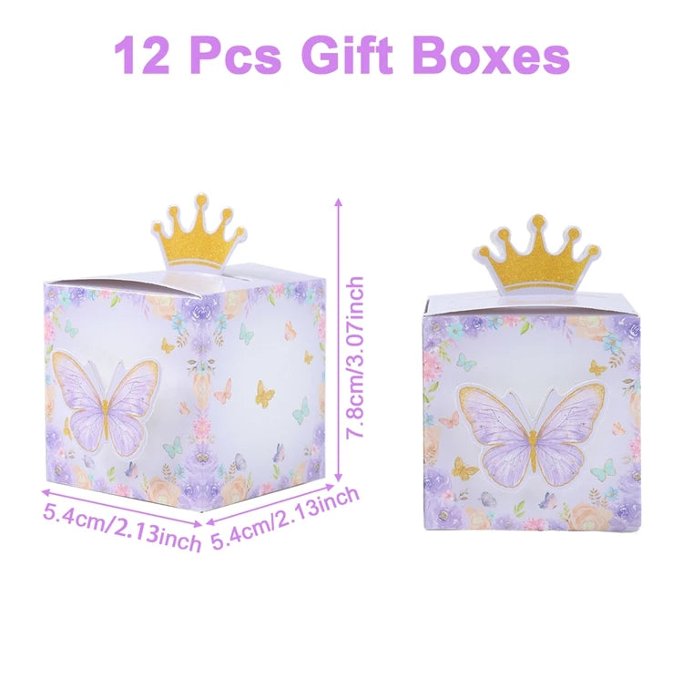 Candy gift box Butterfly for Baby Shower decorations 12/24pcs