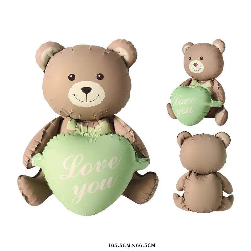 Frosted Bear Retro Love Balloon